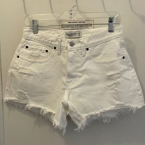Abercrombie Curve Love White Jean Shorts Size 6